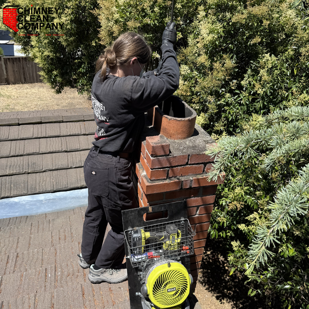 Chimney masonry repair project in San Jose
